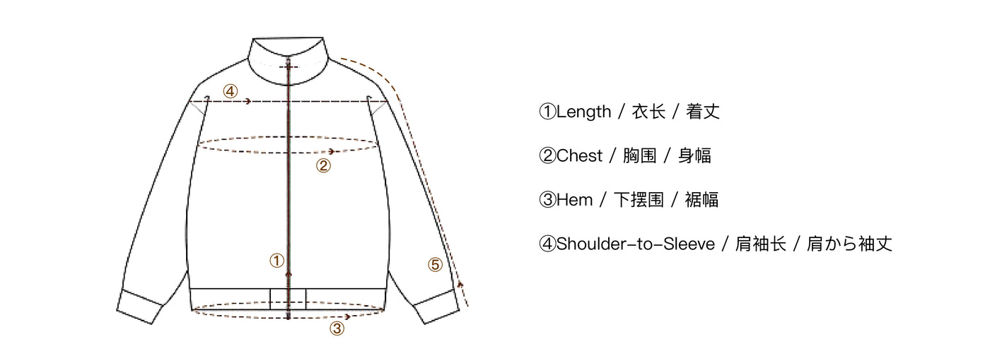 Size & Fit - s. 軽量　中綿ジャケット