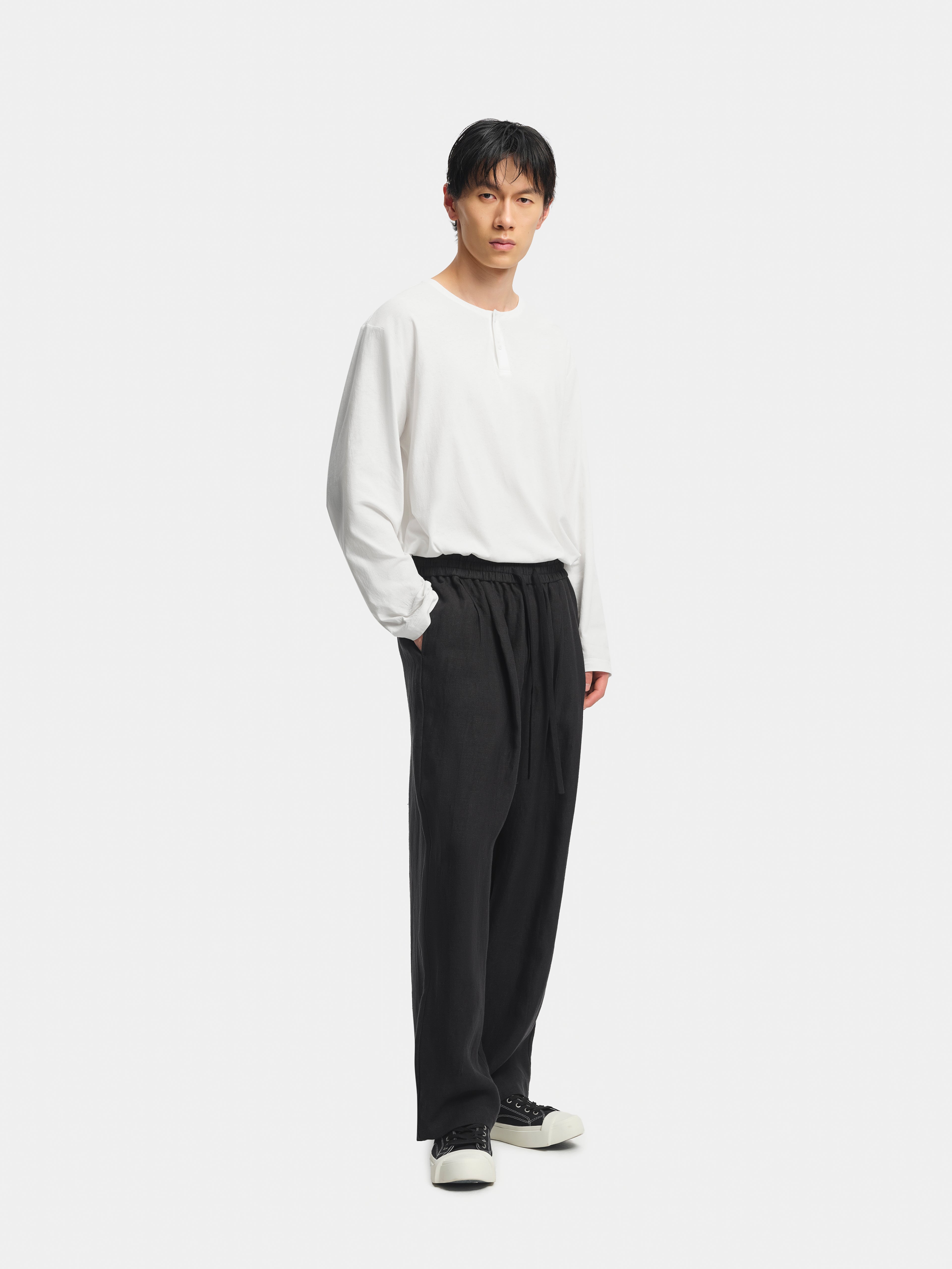 n. Relaxed-Fit Hemp Casual Pants