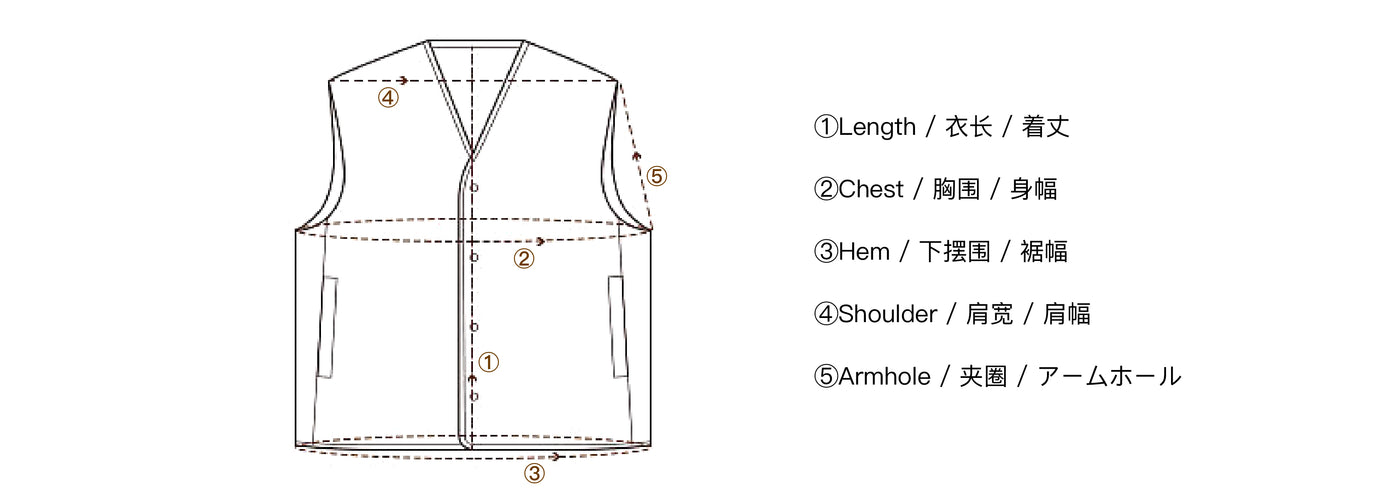 Size & Fit - s. 中綿ベスト
