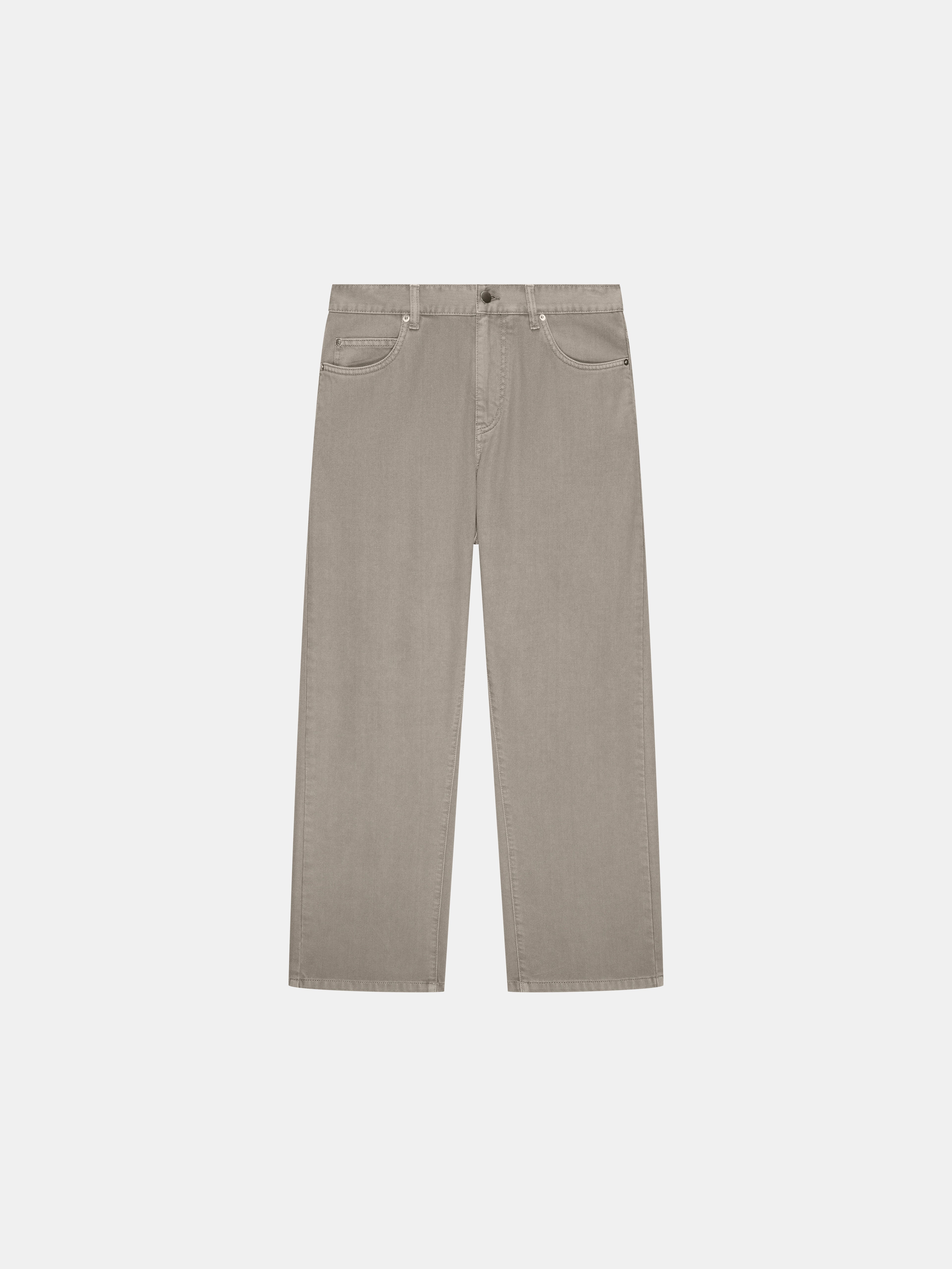 n. Straight-Leg Sand-Colored Jeans
