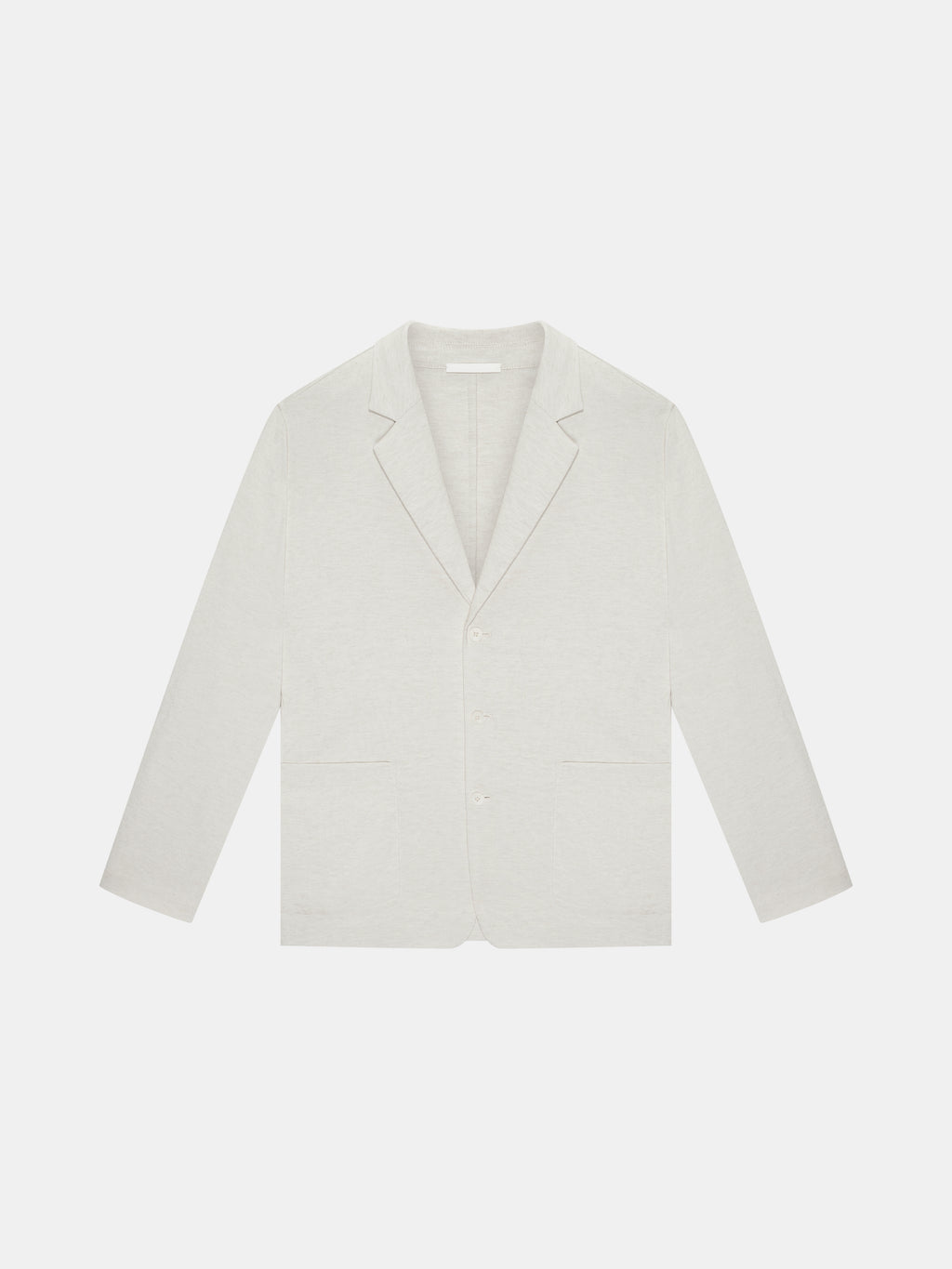 n. Relaxed Notch-Lapel Linen-Texture Blazer
