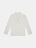 n. Relaxed Notch-Lapel Linen-Texture Blazer