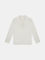 n. Relaxed Notch-Lapel Linen-Texture Blazer