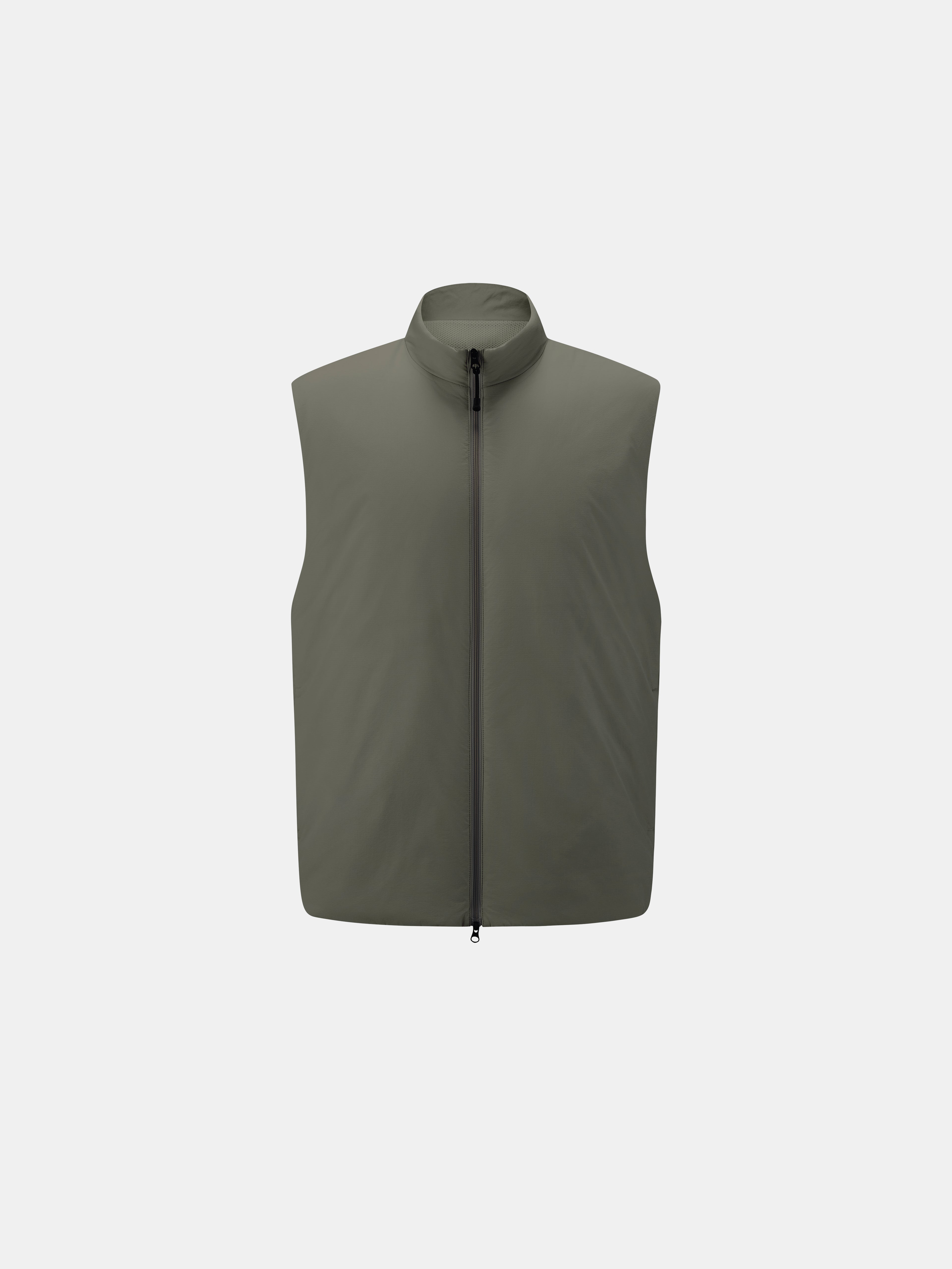 s. Straight-Fit Stand-Collar Cotton Vest