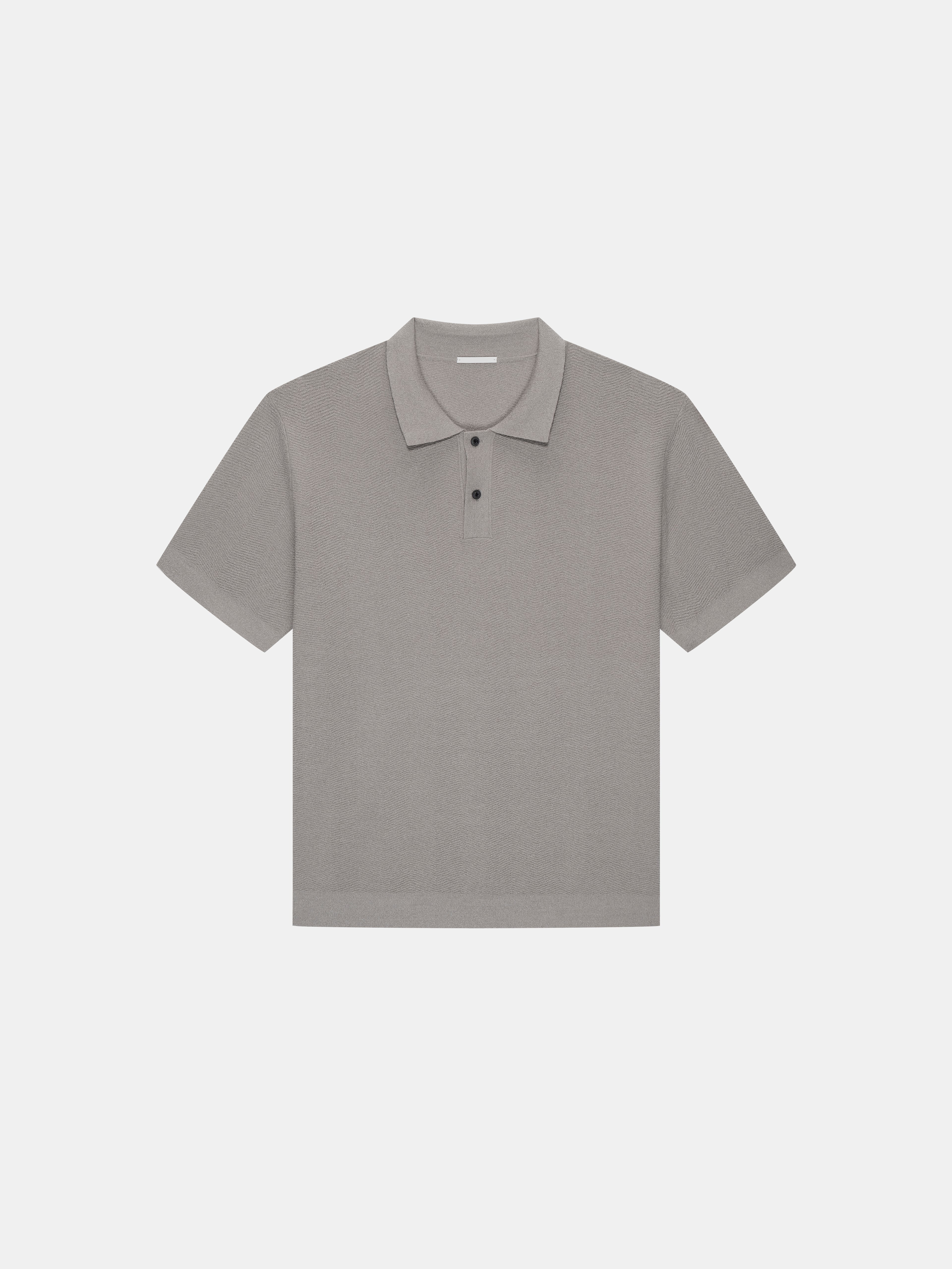 n. Straight-Fit Herringbone Polo Knit Pullover