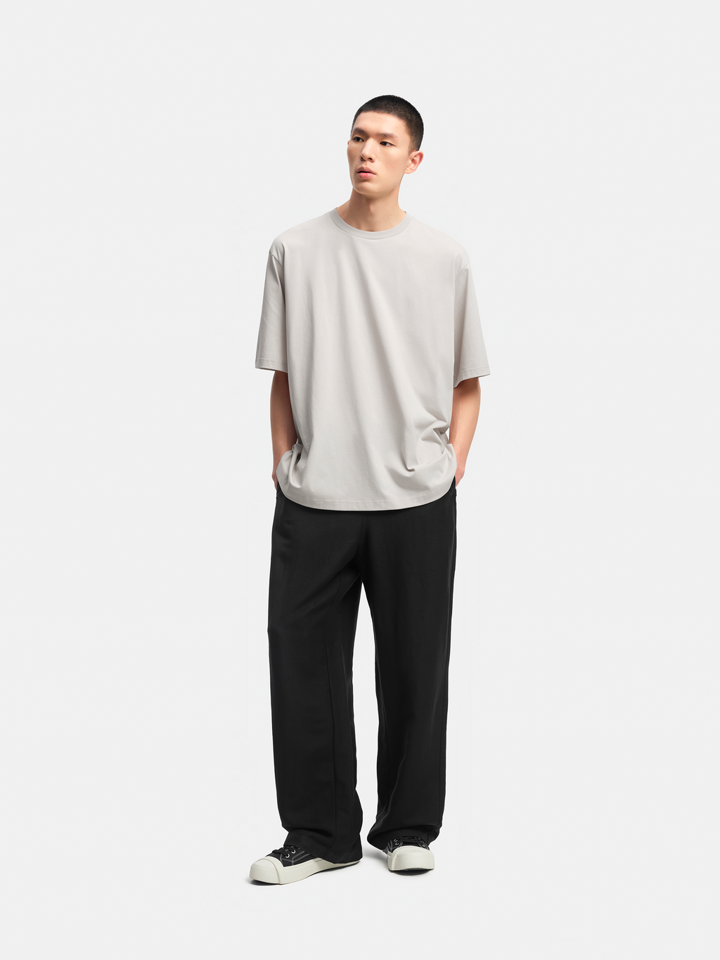 n. ルーズ　5分袖Tシャツ