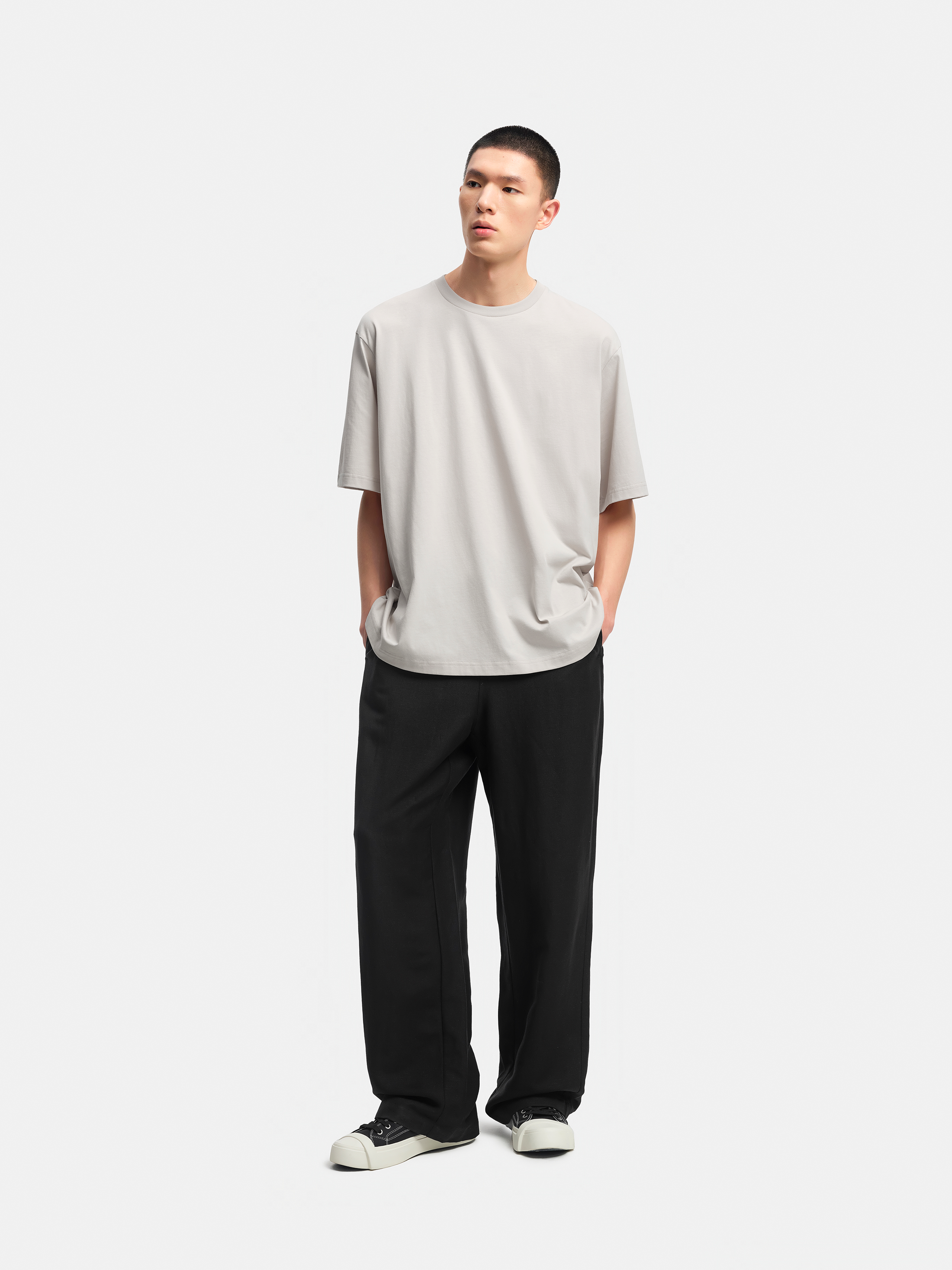 n. ルーズ　5分袖Tシャツ
