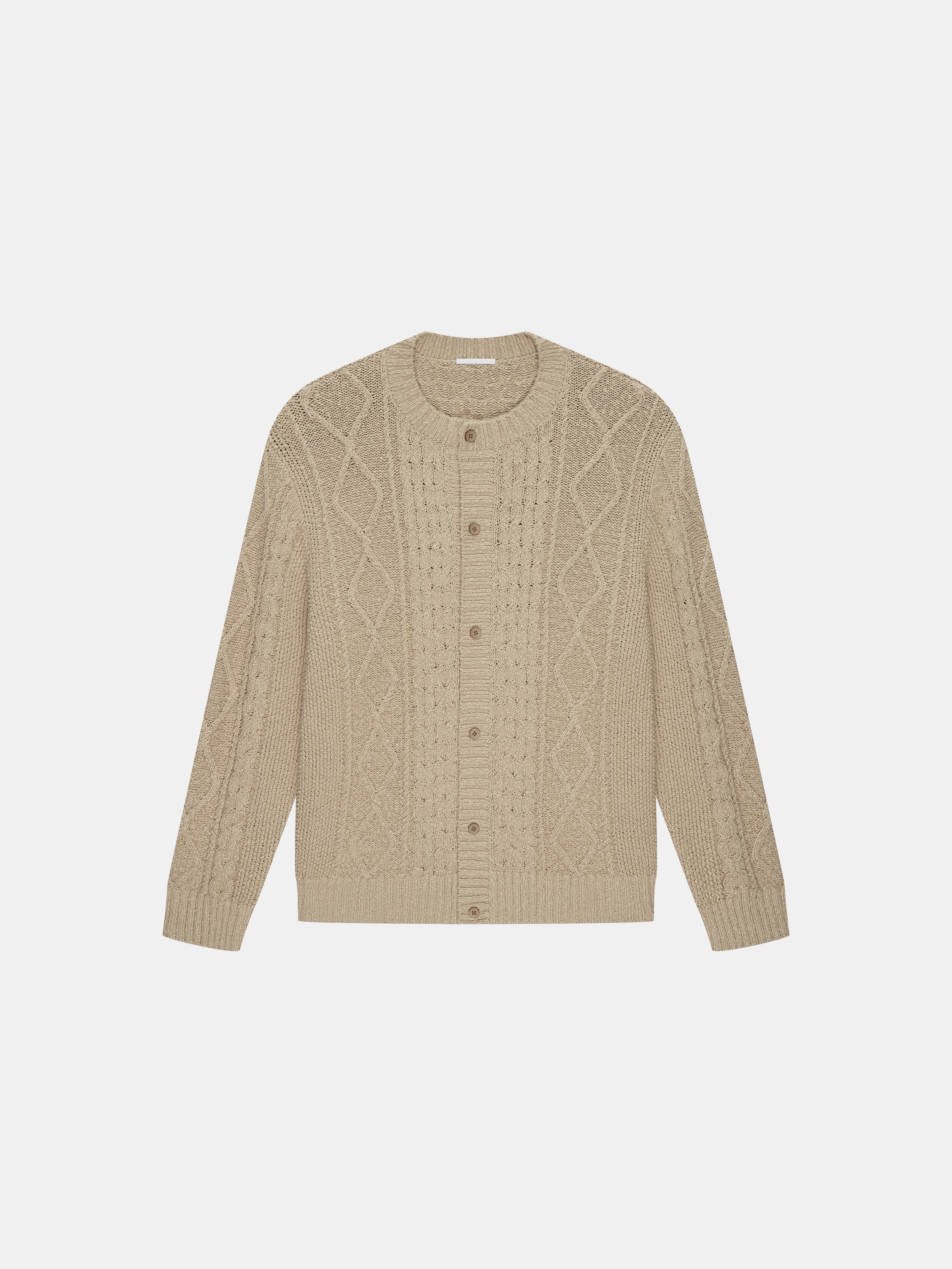 n. Relaxed-Fit Cable-Knit Cardigan