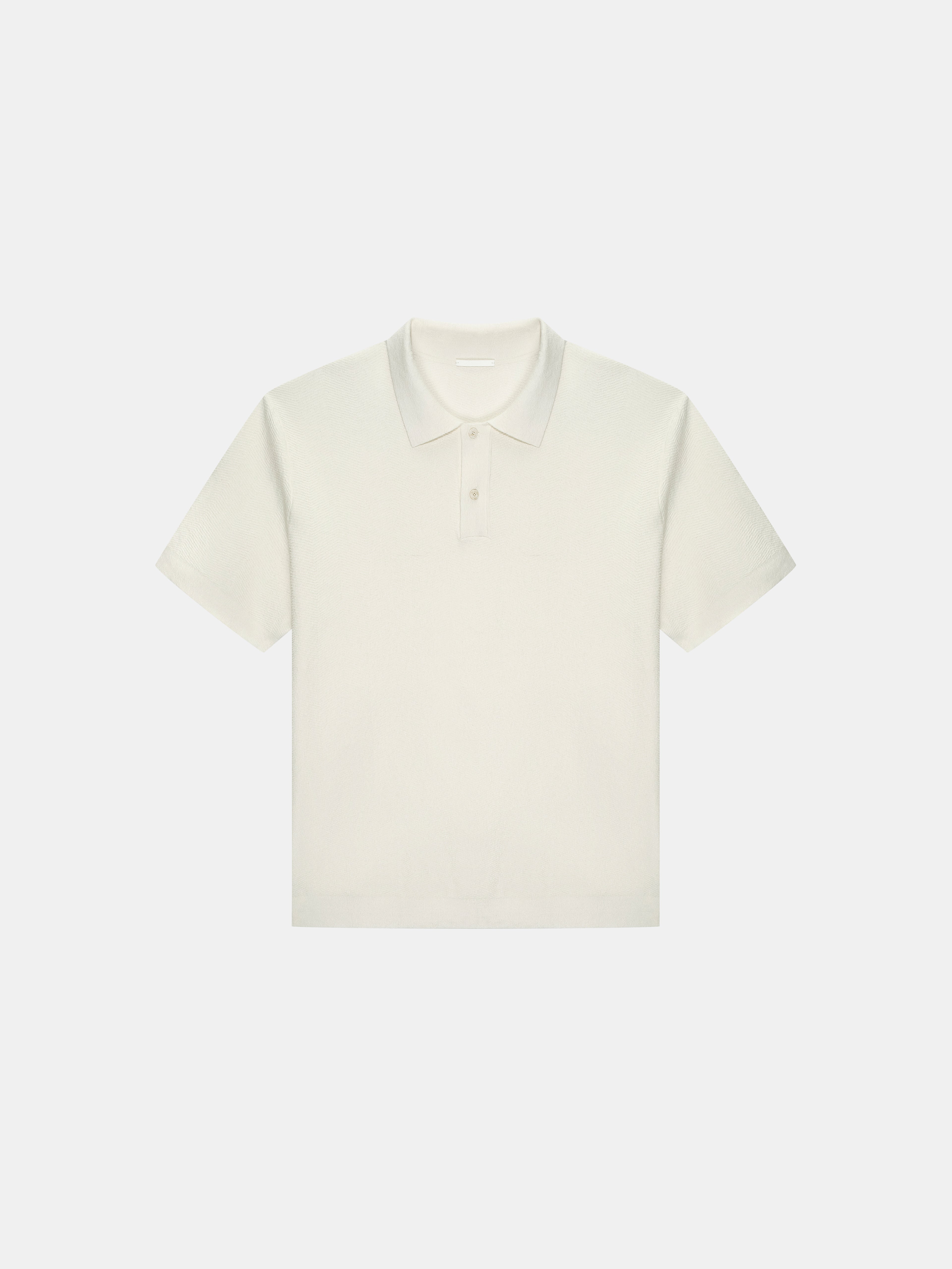 n. Straight-Fit Herringbone Polo Knit Pullover