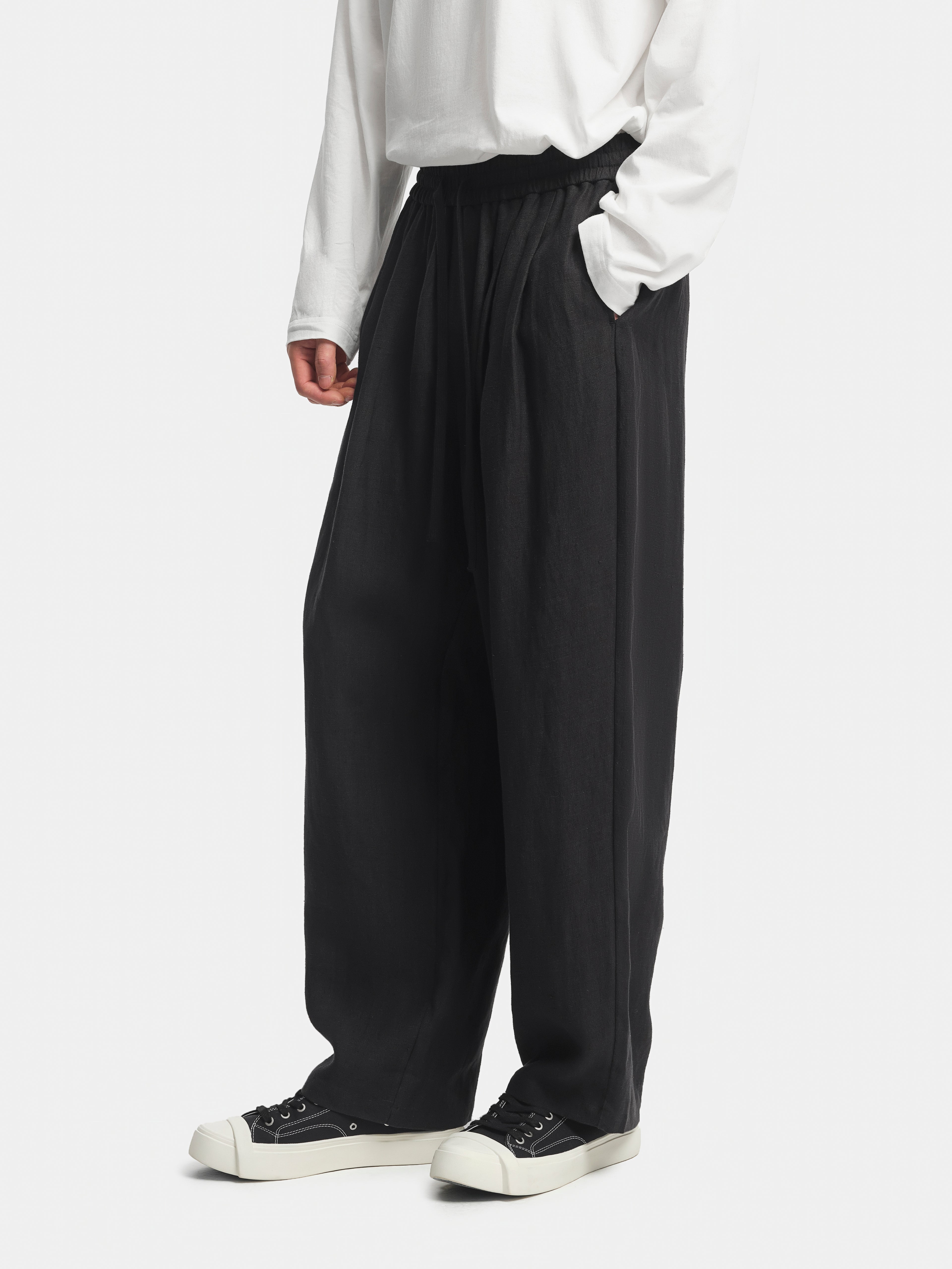 n. Relaxed-Fit Hemp Casual Pants