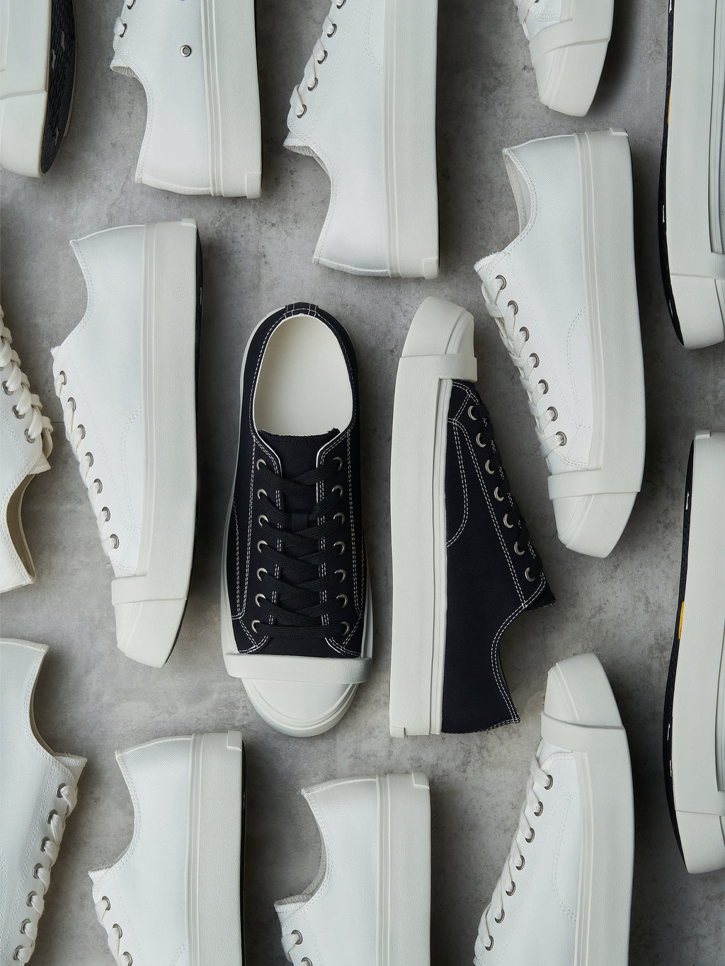 rise Canvas Sneakers with Signature White Stripe