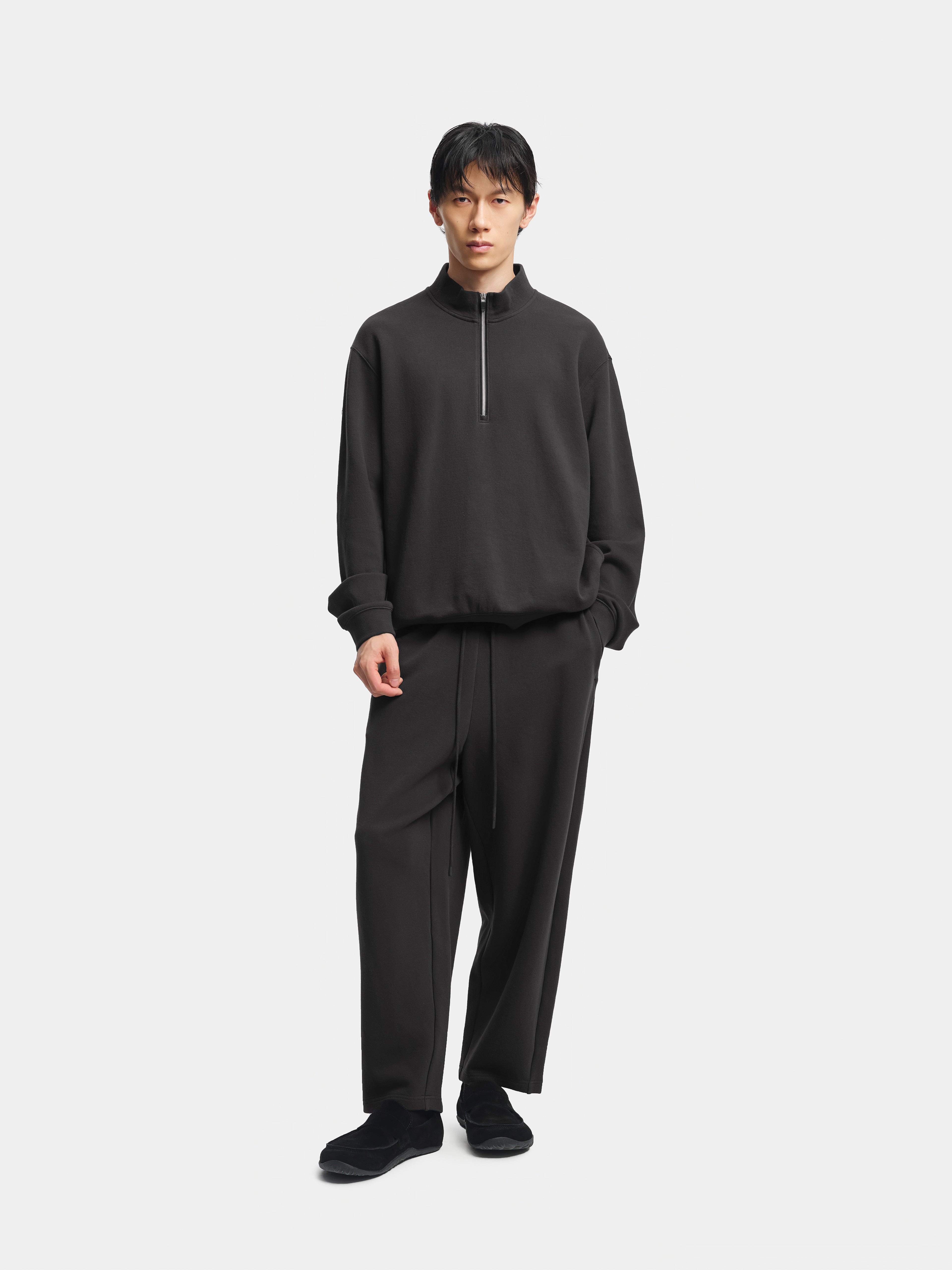 n. Relaxed Half-Zip Mock-Neck Sweatshirt