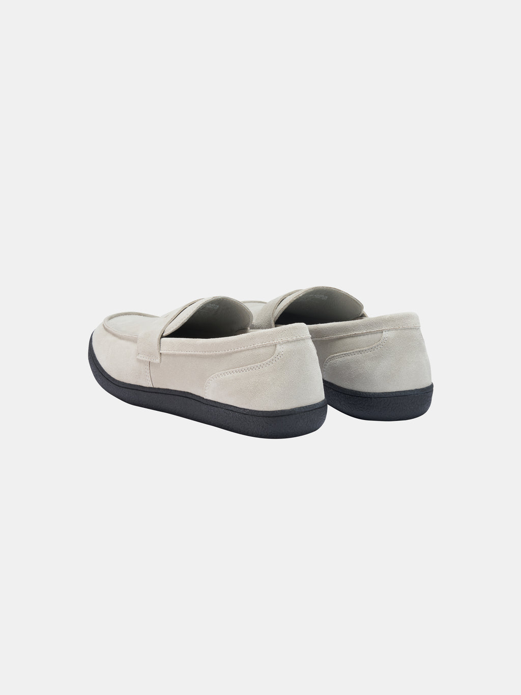 Suede Leather Slip-On Loafers with V-Sole