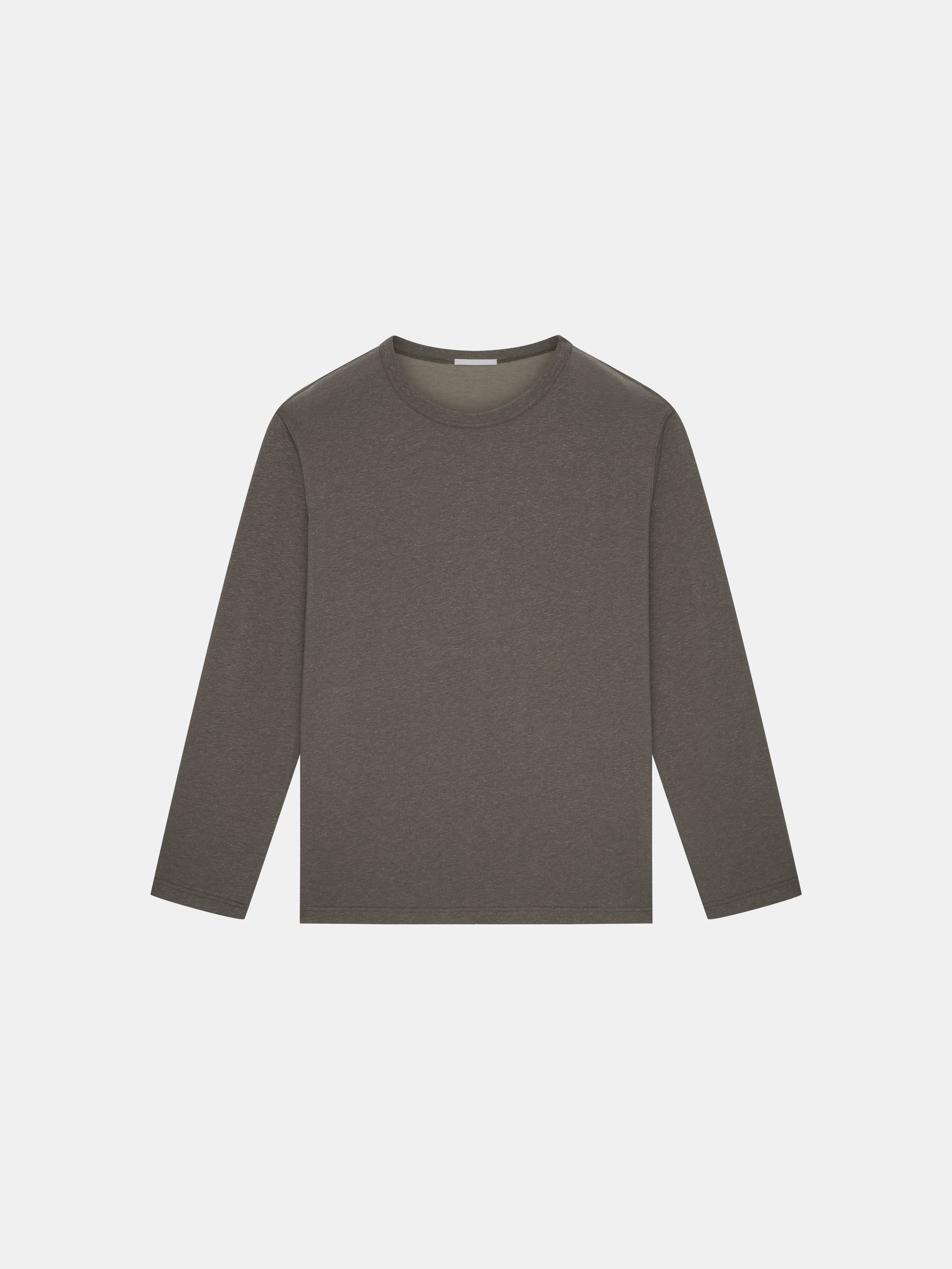 n. Straight-Fit Mélange Long Sleeve T-Shirt