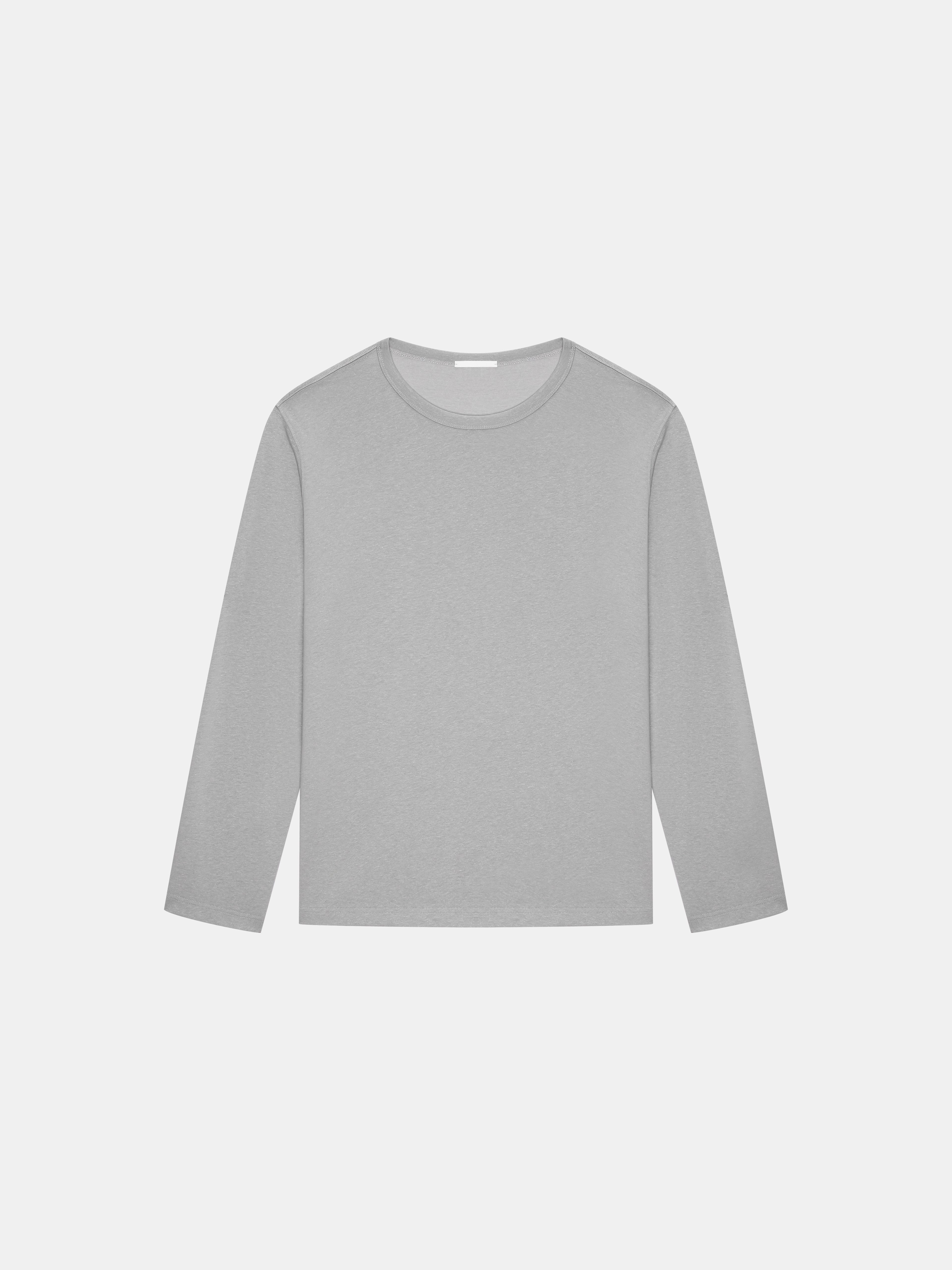 n. Straight-Fit Mélange Long Sleeve T-Shirt