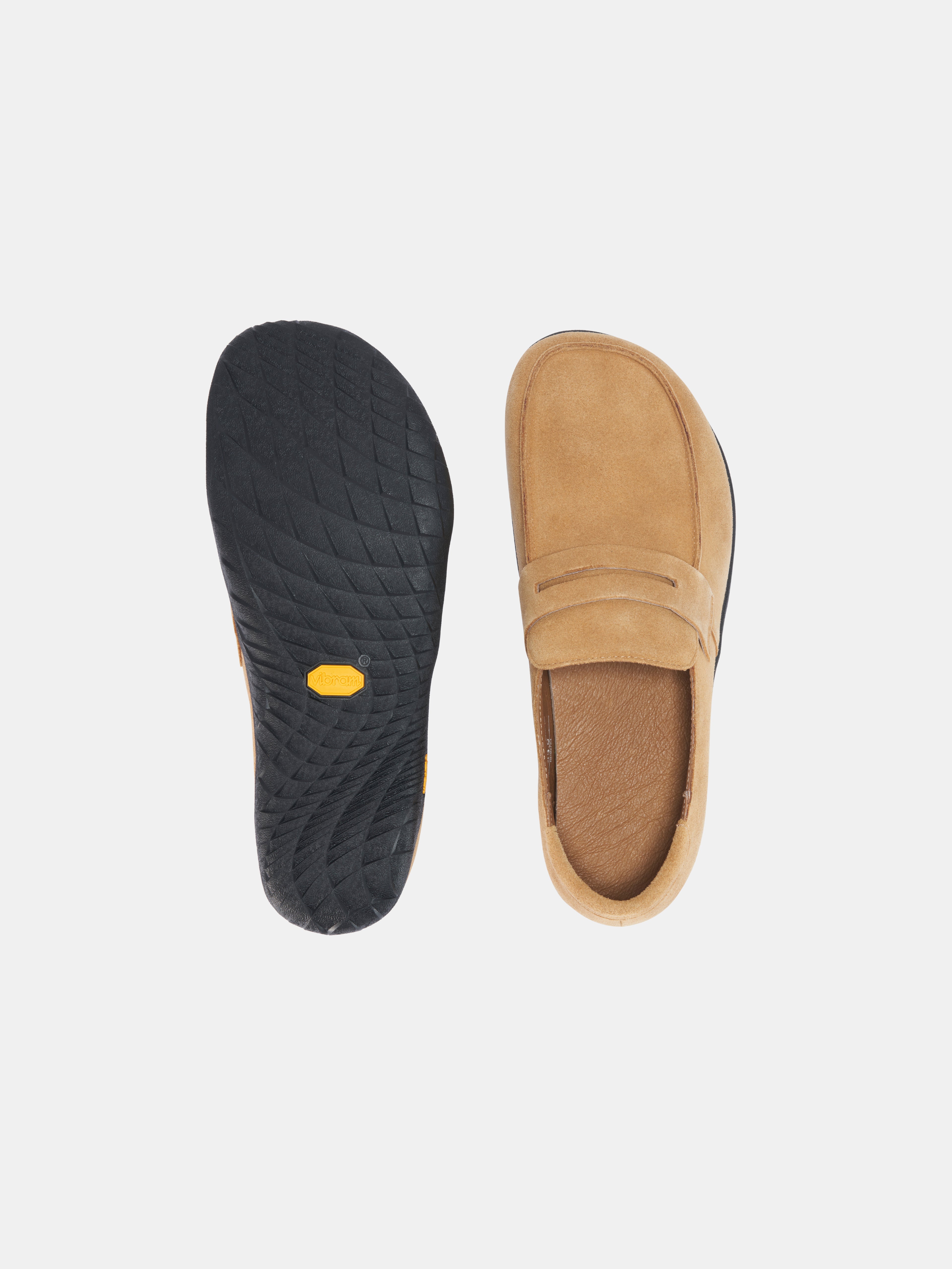 Men’s Suede Slip-On Loafers with V-Sole