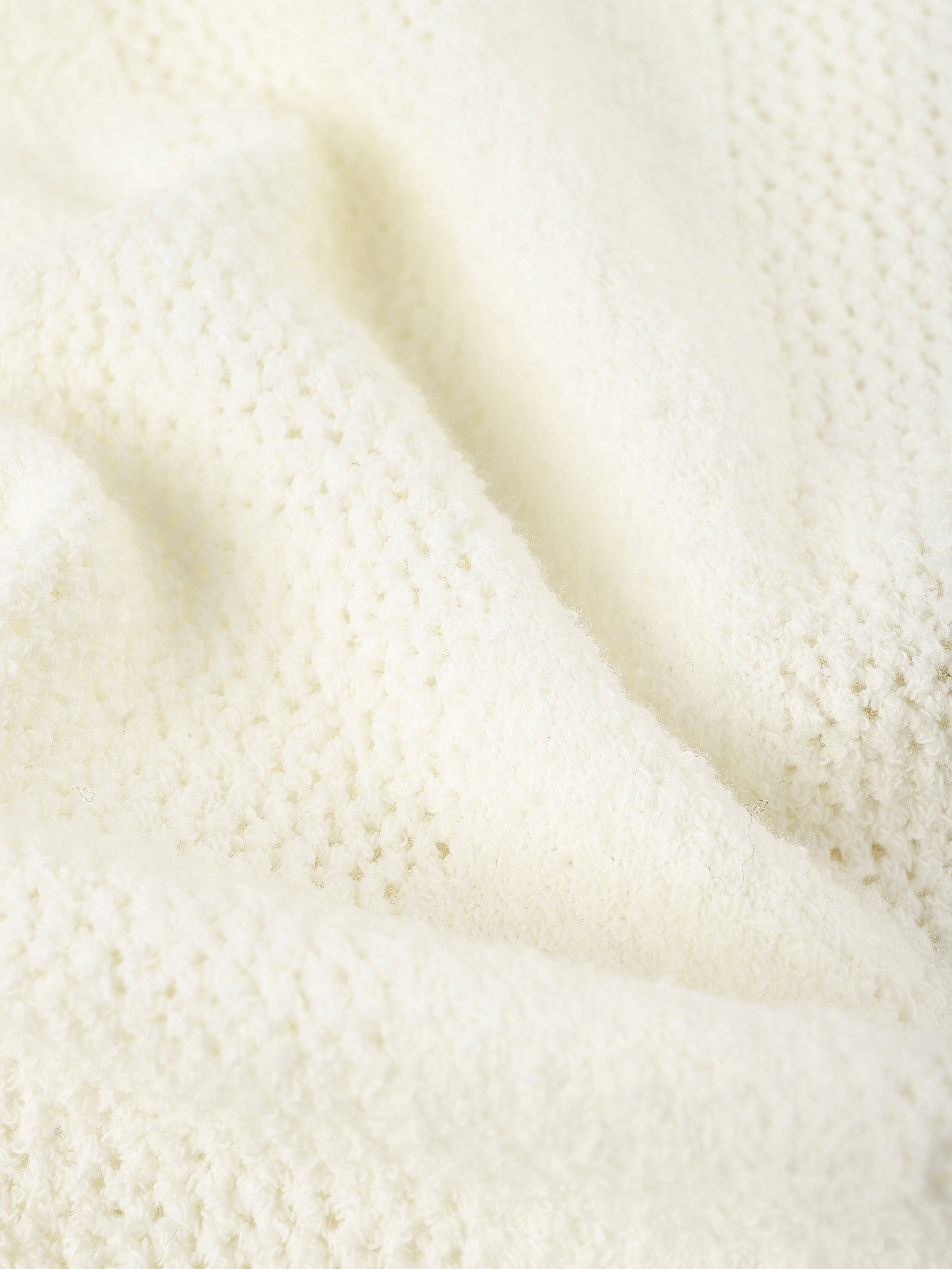 n. Relaxed Open-Collar Textured Pullover Knit