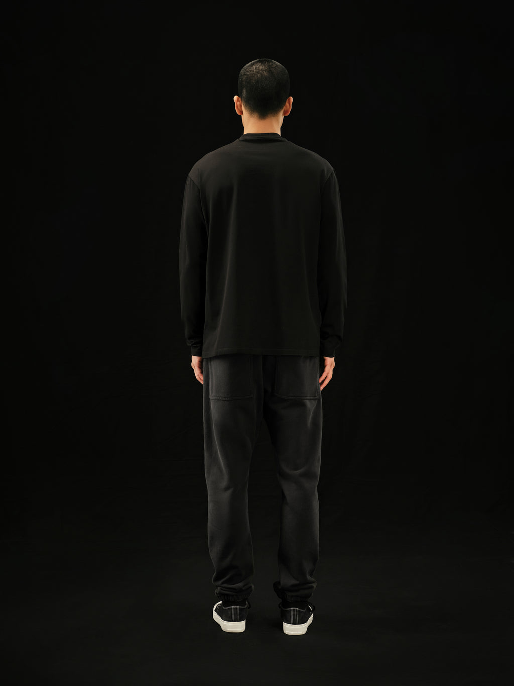 r. リブ　長袖Tシャツ
