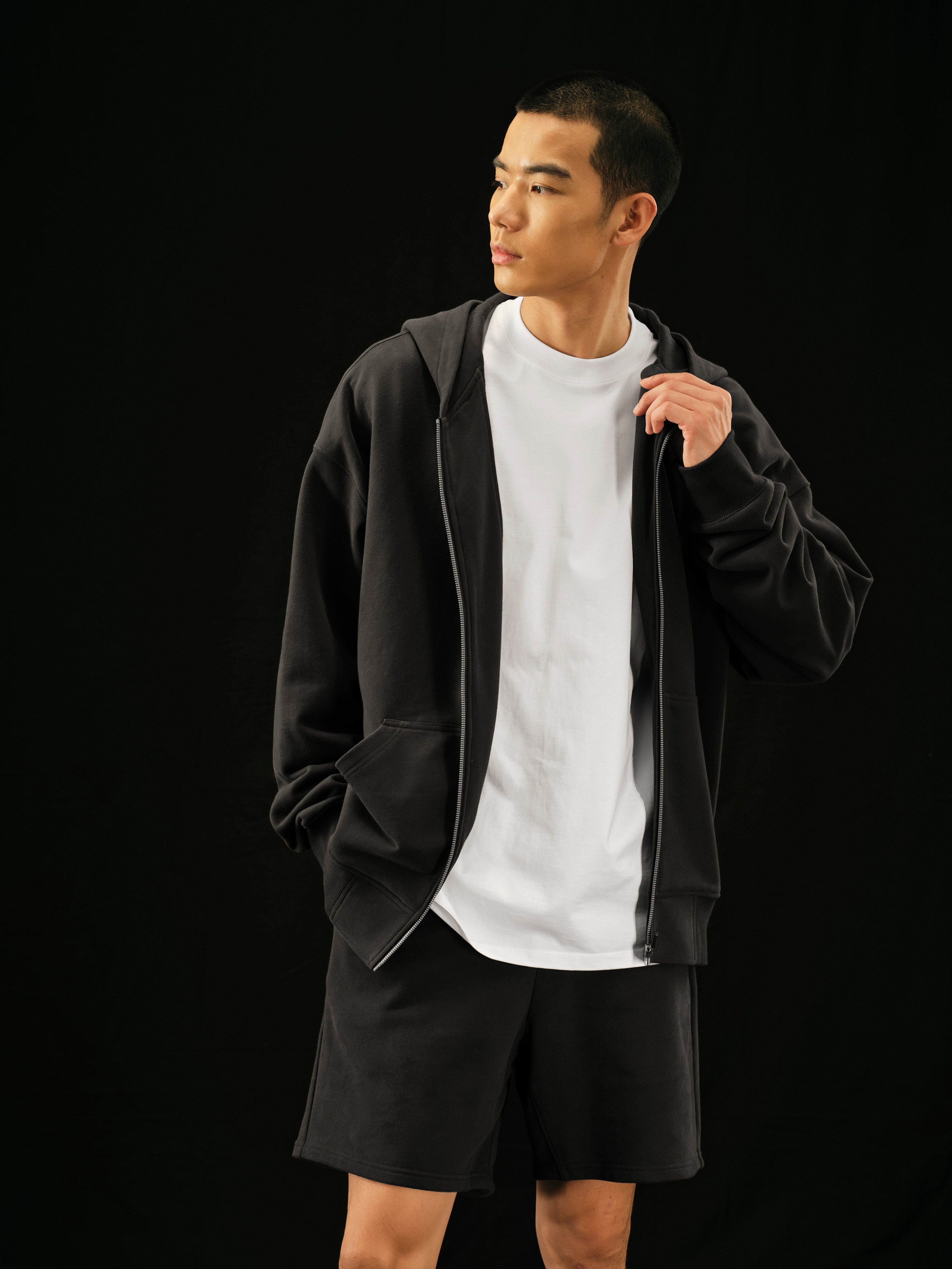 r. Lightweight Zip-Up Hoodie