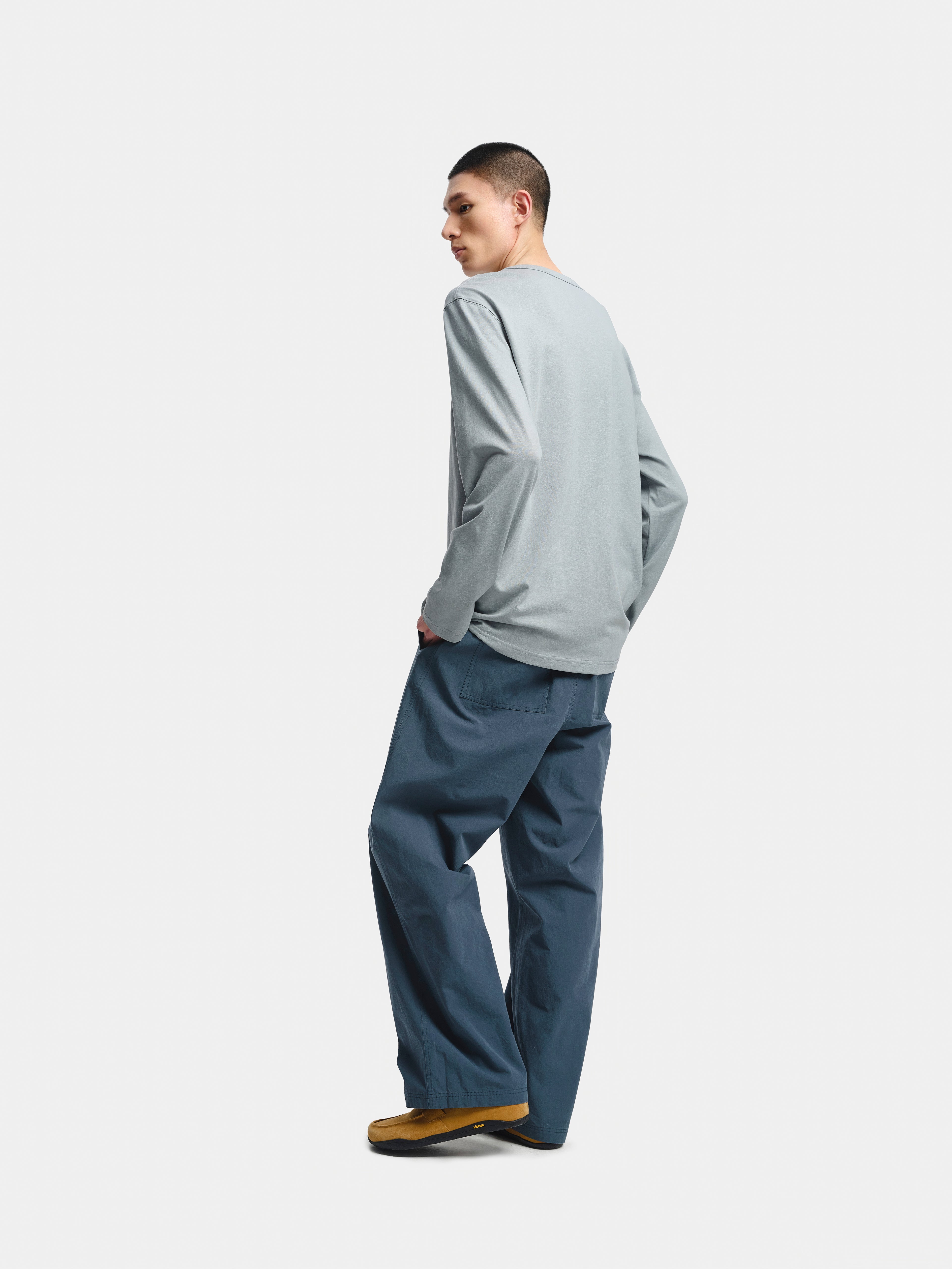 n. Straight-Fit Mélange Long Sleeve T-Shirt