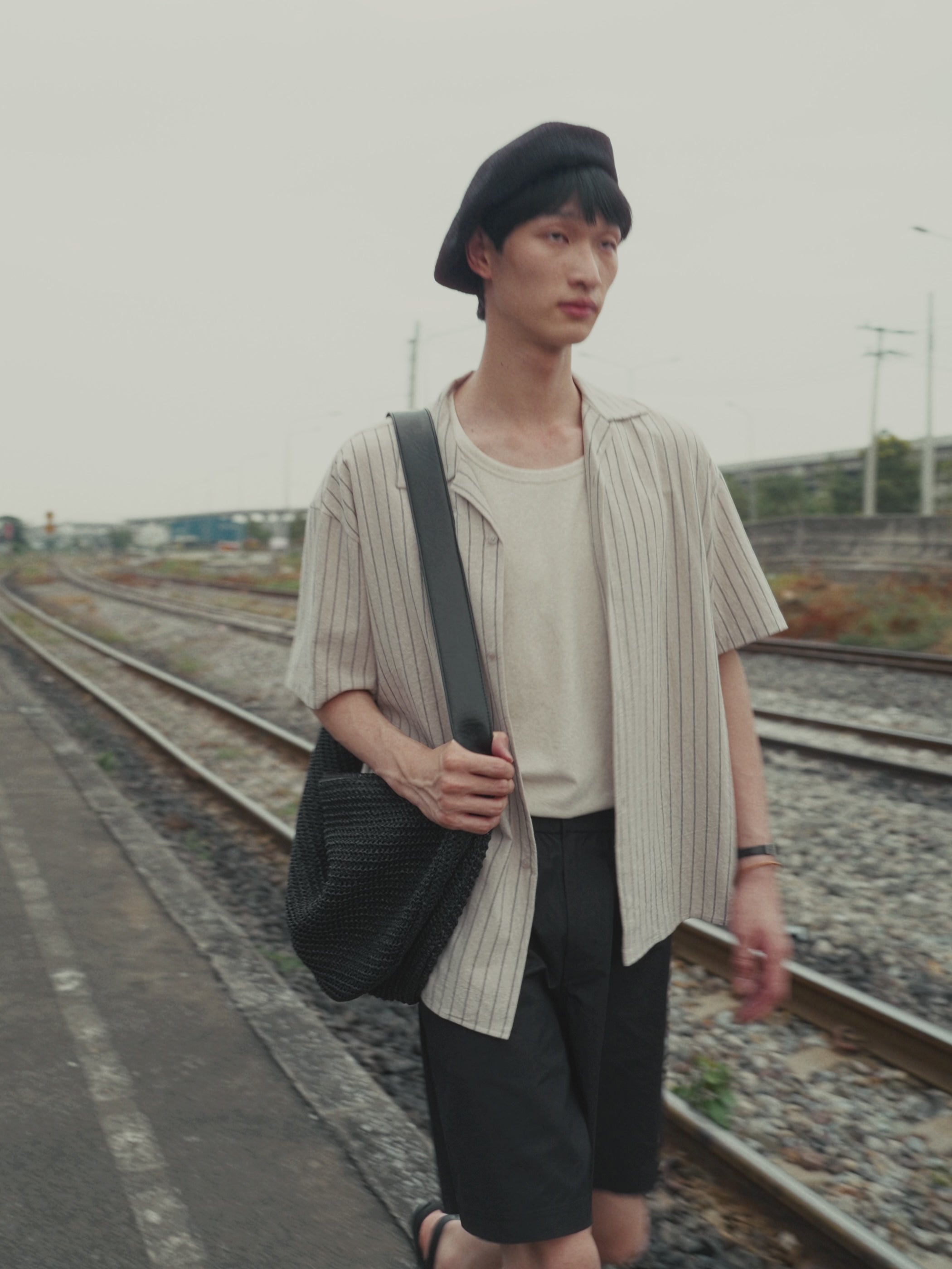 n. ストライプ　キューバシャツ