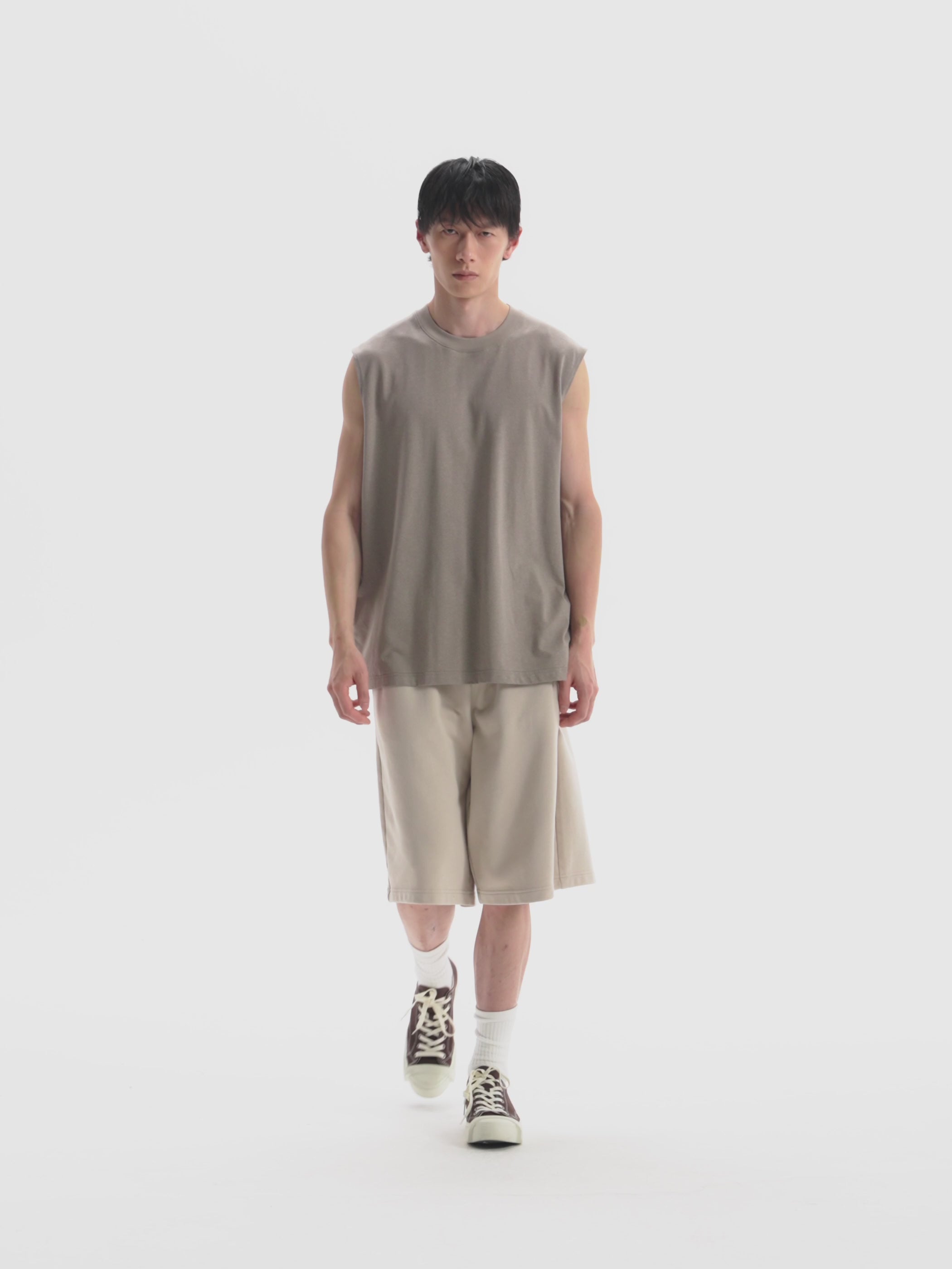 n. コットンリネン　タンクトップ